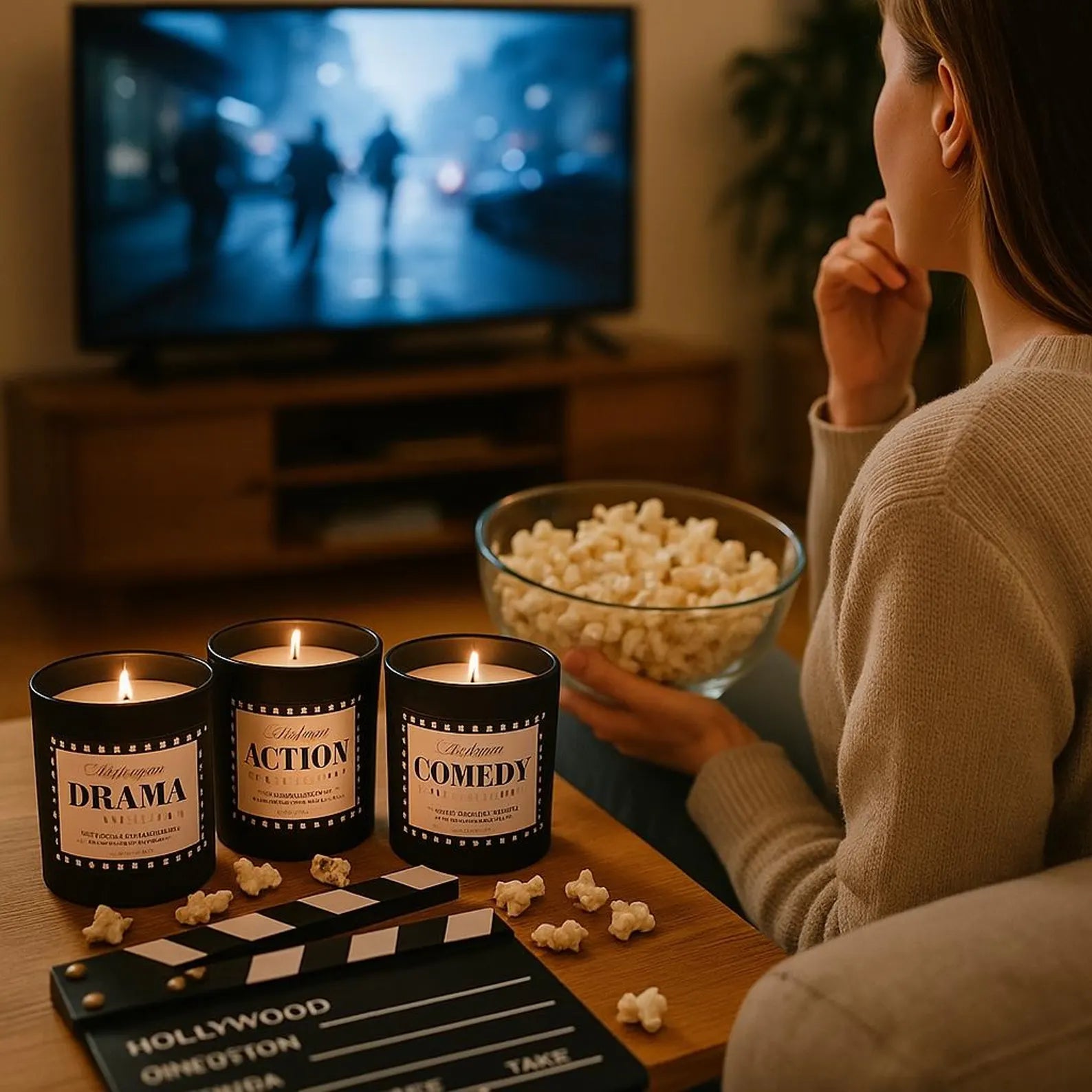 Comedy Night - Luxury Soy Candle  - Movie Night Collection