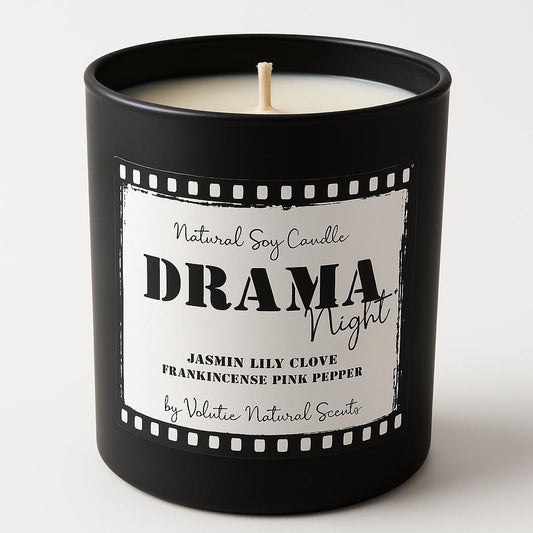 Drama Queen Soy Candle – Hand-Poured | Vegan | Long-Lasting Scent | Drama Night Collection | Elegant Home Fragrance